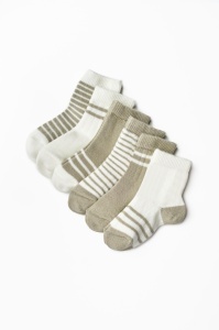 Set 6 perechi ciorapi nou-născut, verde, BabyCosy - Img 3