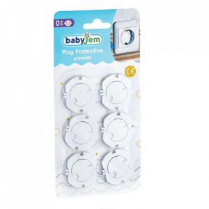 Set 6 protectii priza cu adeziv BabyJem - Img 2