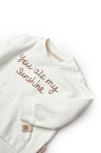 Set bluzita si pantaloni TeddyBear, 100%bumbac organic, BabyCosy
