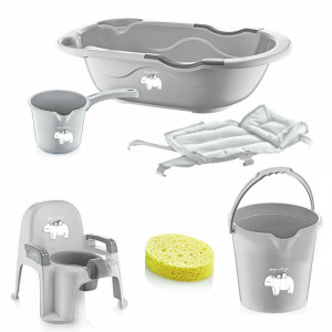 Set cadita de baie cu 6 piese BabyJem Bebe Lux - Img 2