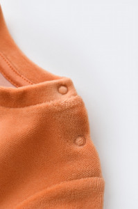 Set Curcubeu cu bluzita cu maneca lunga si pantaloni lungi din 80%bumbac organic si 20% poliester - Portocaliu, BabyCosy - Img 7