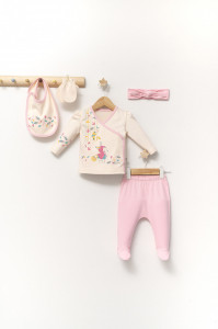 Set de 5 piese pentru nou nascut Scufita rosie, Tongs baby
