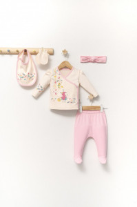 Set de 5 piese pentru nou nascut Scufita rosie, Tongs baby - Img 5