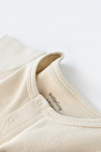 Set tricou cu pantaloni scurti - 100% bumbac organic - Stone, BabyCosy - Img 7
