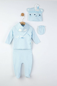 Setul 5 piese nou nascut Summer camp, Tongs baby - Img 2