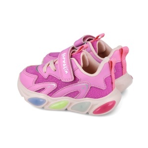 Sneakers cu luminite Garvalin 251808, roz - Img 2