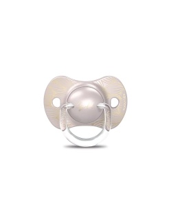 Suzetă fiziologică SX Pro din silicon 6-18 luni Gri Gold Premium