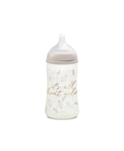 Biberon 270 ml tetină fiziologică SX Pro cu debit mediu Gri Gold Premium - Img 2
