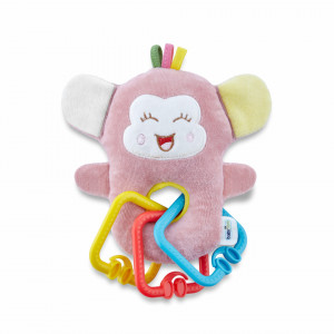 Jucarie din plus pentru bebelusi cu inele dentitie Funny Monkey BabyJem