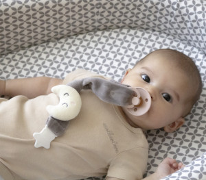 Lant pentru suzeta din material textil cu steluta BabyJem - Img 2