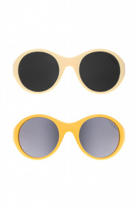 Ochelari de soare pentru copii MOKKI Click & Change, protectie UV, galben, 0-2 ani, set 2 perechi - Img 5