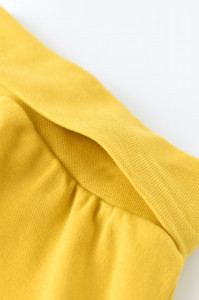 Pantaloni Bebe Unisex din bumbac organic Galben deschis