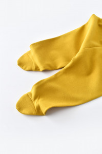 Pantaloni cu Botosei - Bumbac organic Galben BabyCosy - Img 4