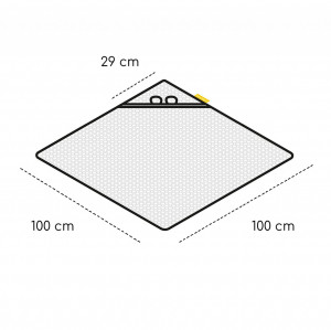 Prosop nou nascut Skiddou Skumi, 100% bumbac, cu gluga cu urechiuse, Albastru, 100x100cm - Img 8