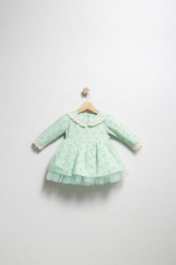 Rochita eleganta pentru fetite Elbise, Tongs baby, cu tulle si volane - Img 2