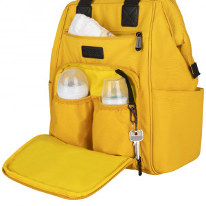 Rucsac multifunctional mamici Skiddou Astrid, Galben - Img 4