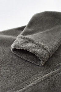 Salopeta cu maneca lunga si fermoar din 80%bumbac organic si 20% poliester - Antracit, BabyCosy - Img 4