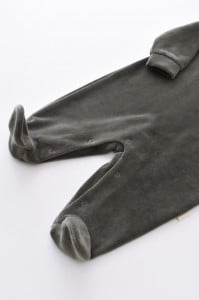 Salopeta Curcubeu cu maneca lunga si botosei din 80%bumbac organic si 20% poliester - Antracit, BabyCosy - Img 7