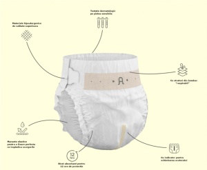 Scutece hipoalergenice Supreme Agnotis, marimea nr. 4, 9-14 kg, 42 bucati