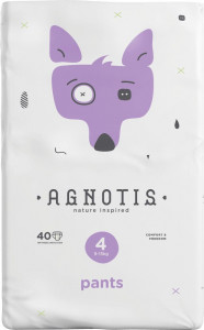 Scutece tip chilotel hipoalergenice Agnotis pants, marimea nr. 4, 9-15 kg, 40 bucati - Img 2