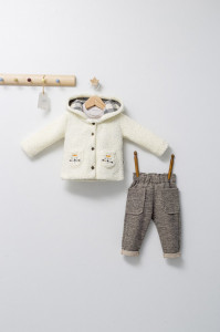 Set 3 piese: pantaloni, bluzita si hainuta pentru bebelusi KING, Tongs baby - Img 2