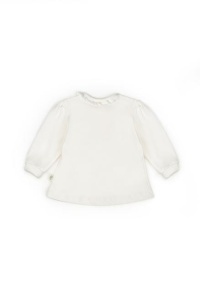 Set bluză și pantalon, Bow, BabyCosy, 100%bumbac organic, Powder - Img 5