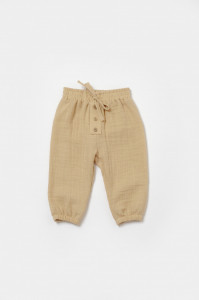 Set bluza si pantaloni, Winter muselin, 100% bumbac - Apricot, BabyCosy