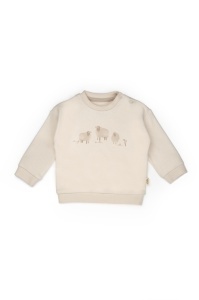 Set bluzita cu imprimeu si pantalon, Lamb, BabyCosy, 100%bumbac organic - Img 3