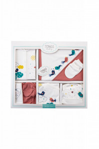 Set de 10 piese pentru nou nascut Pasari, Tongs baby - Img 5
