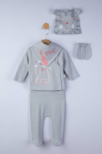 Setul 5 piese nou nascut Ursulet, Tongs baby