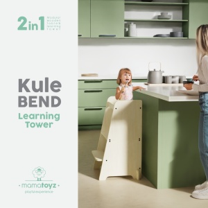 Turn de invatare multifunctional Kule Bend, Natur, MamaToyz