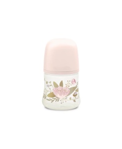 Biberon 150 ml tetină fiziologică SX Pro cu debit lent Roz Gold Premium