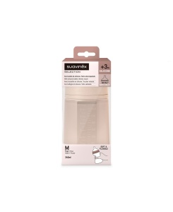 Biberon din silicon, 240ml, Colour Essence SX Pro debit mediu, nude - Img 2