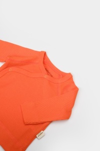 Cutie 4 piese pentru nou nascut - 100% bumbac organic - Portocaliu, BabyCosy