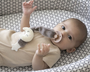Lant pentru suzeta din material textil cu steluta BabyJem - Img 3