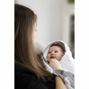 Paturica cu sistem multifunctional BabyJem Carrier Alb pentru transport bebelusi - Img 7