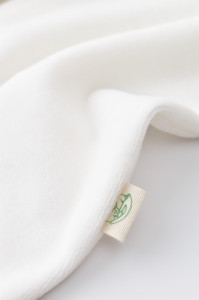 Salopeta cu maneca lunga si fermoar din 80%bumbac organic si 20% poliester - Ecru, BabyCosy - Img 6