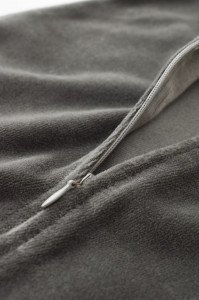 Salopeta cu maneca lunga si fermoar din 80%bumbac organic si 20% poliester - Antracit, BabyCosy - Img 5