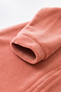 Salopeta cu maneca lunga si fermoar din 80%bumbac organic si 20% poliester - Caramiziu, BabyCosy - Img 4