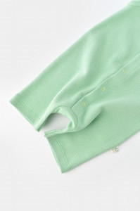 Salopeta fara maneci si pantaloni scurti - 100% bumbac organic - Mint, BabyCosy - Img 12