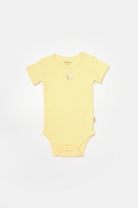 Set 2 body Bamboo, galben, BabyCosy, 50% bumbac+50%bambus