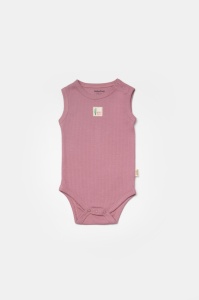 Set 2 body-uri fara maneci Bamboo, roz, BabyCosy, 50% bambus+50% bumbac