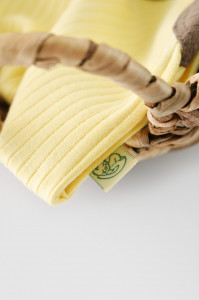 Set 2 body-uri fara maneci Ribana Bebe Unisex din bumbac organic si 5%elastan - Vanilie/Maro BabyCosy - Img 11