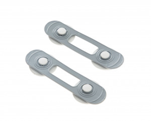 Set 2 mini sigurante universale pentru usi si dulapuri BabyJem, gri