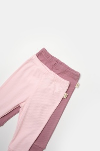 Set 2 pantaloni Bamboo, roz, BabyCosy, 50%bumbac+50% bambus