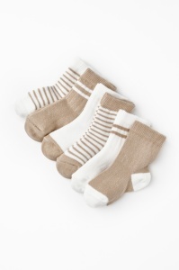 Set 6 perechi ciorapi nou-născut, mink, BabyCosy - Img 3