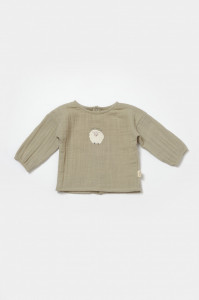 Set bluza si pantaloni, Winter muselin, 100% bumbac - Verde, BabyCosy