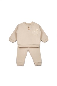 Set bluzita si pantaloni COOL cu buzunar - Stone, BabyCosy