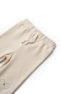 Set bluzita si pantaloni TeddyBear, 100%bumbac organic, BabyCosy