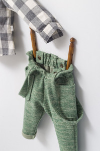 Set cu pantalonasi cu bretele si camasuta in carouri pentru bebelusi King, Tongs baby - Img 3